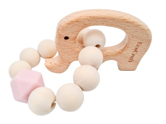 Ecocraft Elephant Teether - Pink