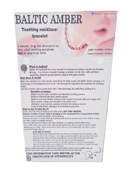 Baltic Amber Teething Necklace - Honey