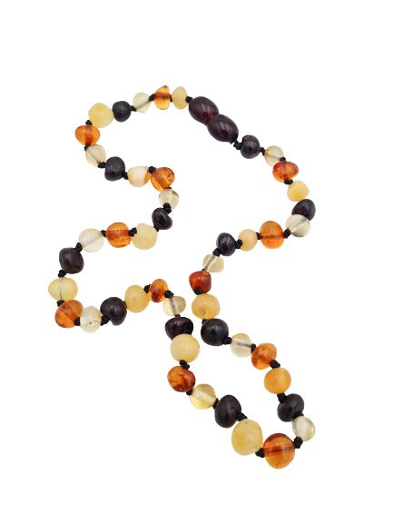 Baltic Amber Teething Necklace - Multi Colour 1